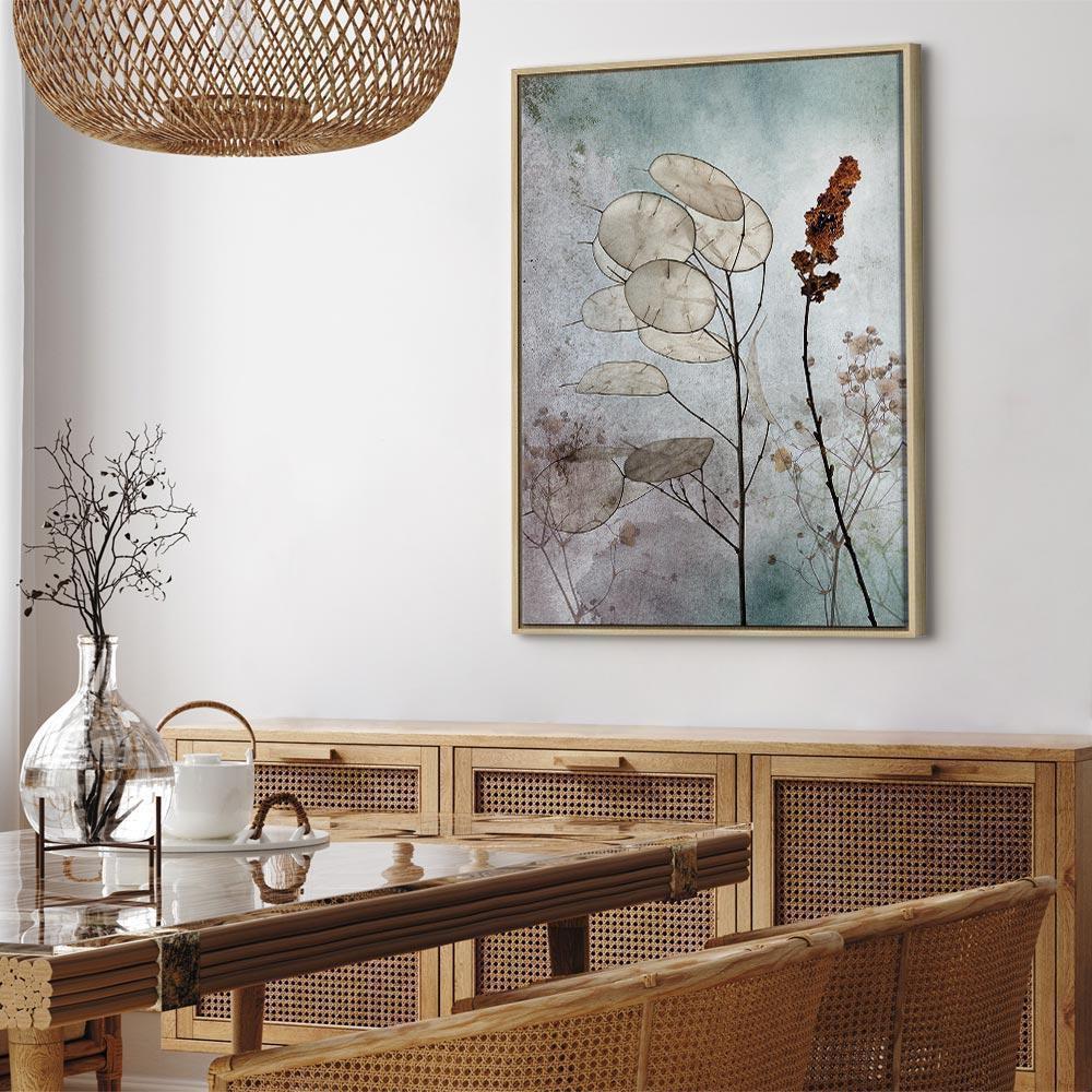 Leinwandbild - Foggy Lunaria (1 Part) Vertical