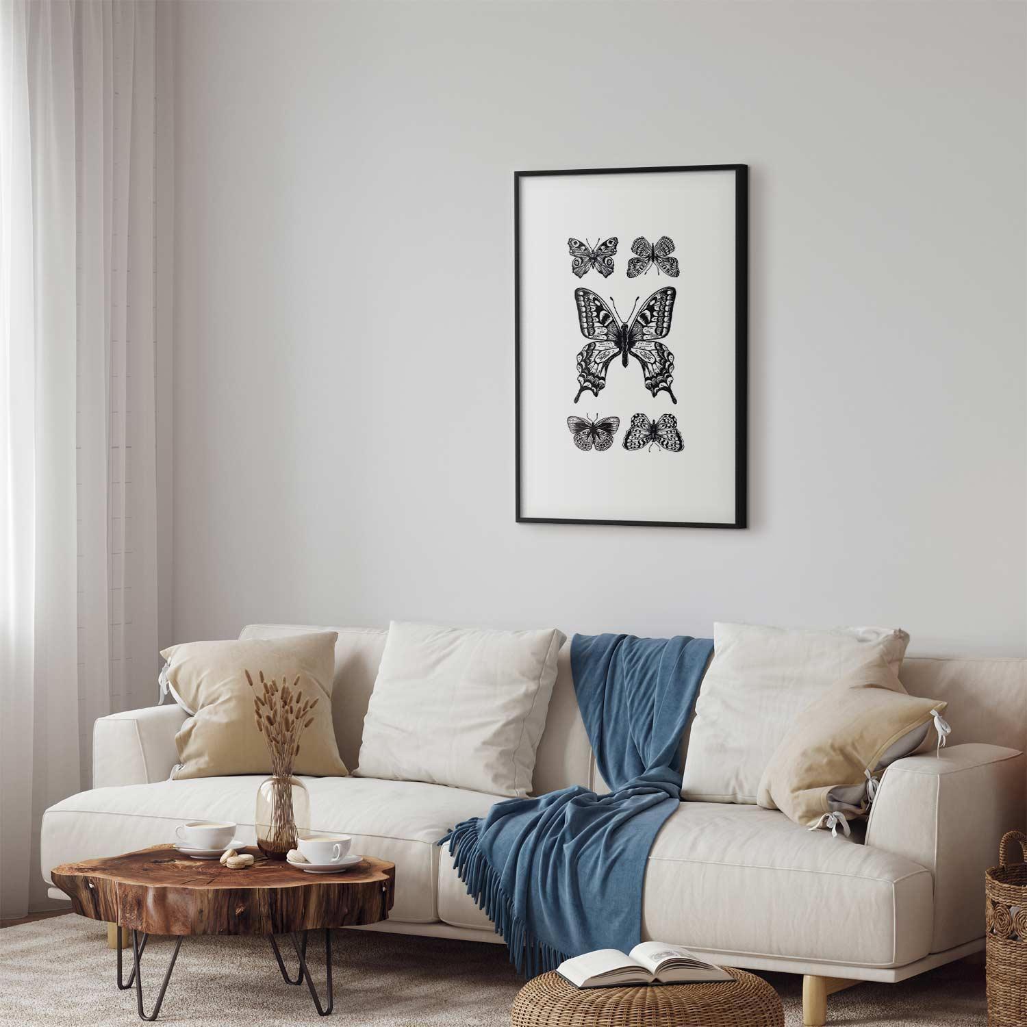 Poster - Five Butterflies Artgeist