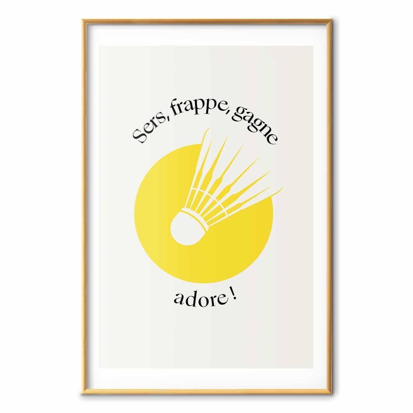 Poster - Shuttlecock Against the Yellow Sun