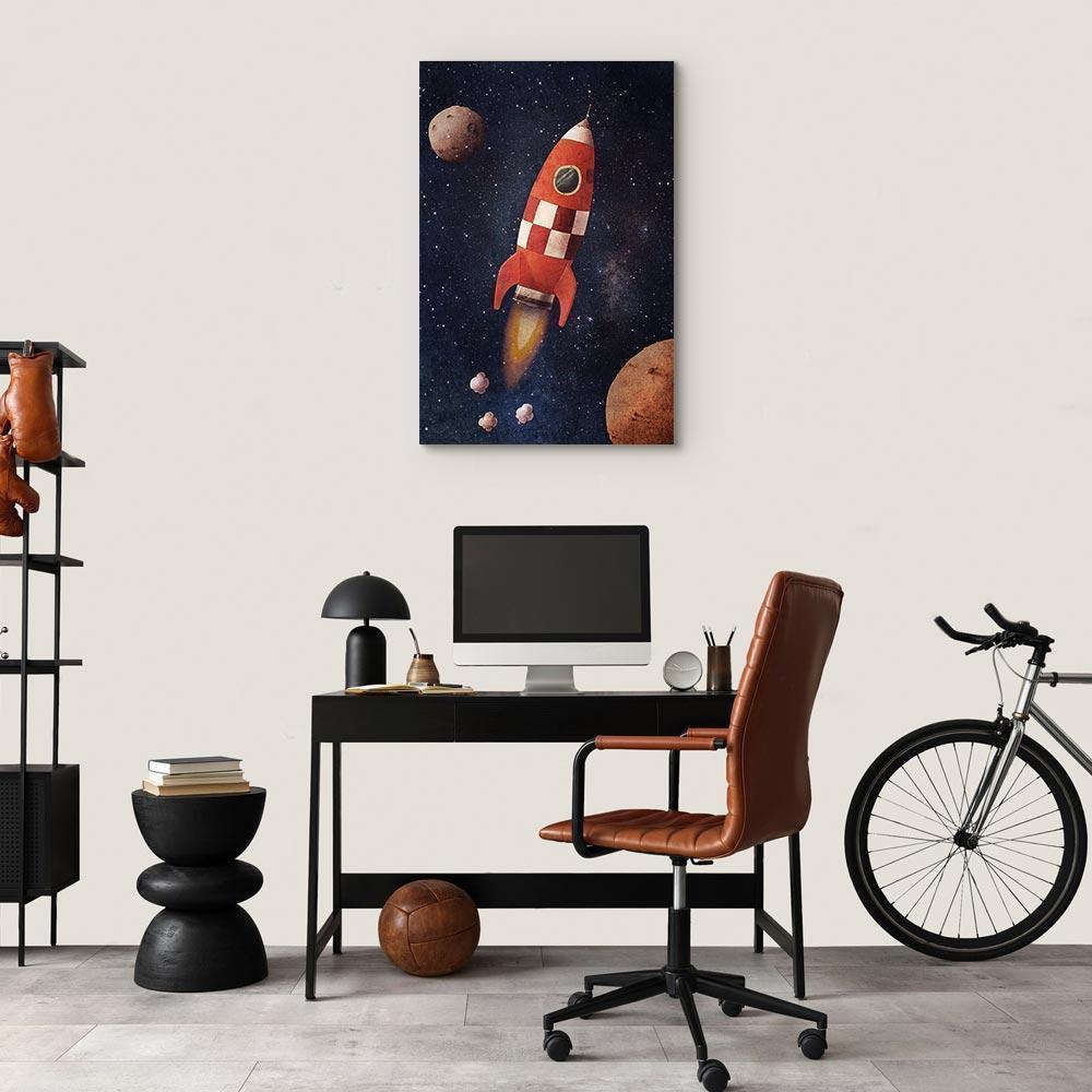 Leinwandbild - Into the Unknown by Rocket (1 Part) Vertical