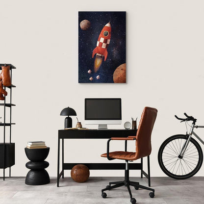 Leinwandbild - Into the Unknown by Rocket (1 Part) Vertical