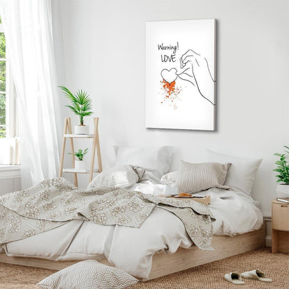 Leinwandbild - Warning! Love (1 Part) Vertical