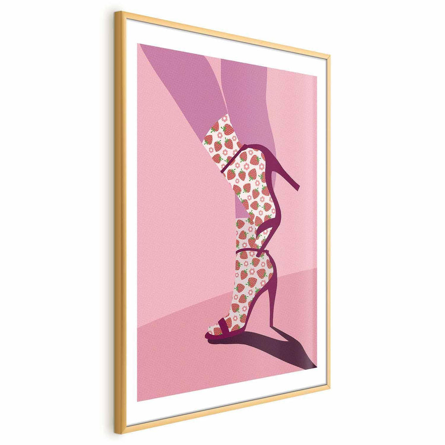 Poster Erdbeersocken – Verspielt, frech & modern