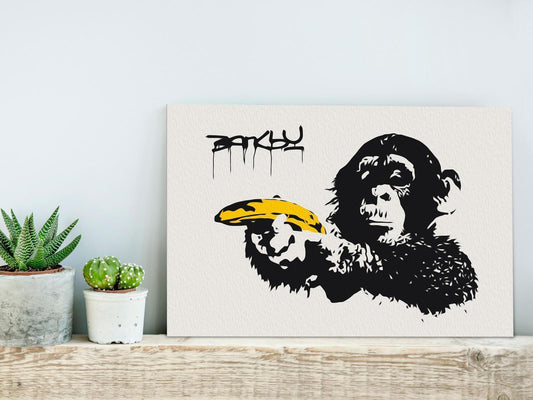 Frucht-Waffe Wandbild zum Ausmalen - Gesellschaftskritische Street Art mit nummerierten Feldern für entspannende Malstunden - Sawelt