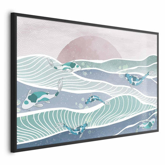 Poster - Fish on the Waves Artgeist