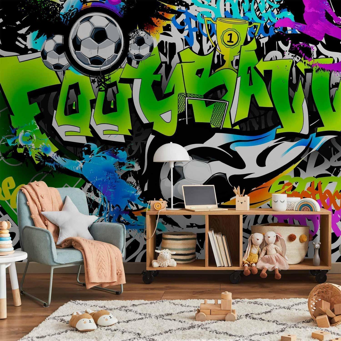 Fototapete - Football Graffiti