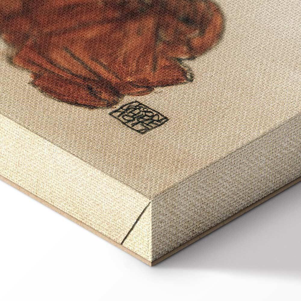 Leinwandbild - Egon Schiele – Liegender Akt mit gelbem Handtuch