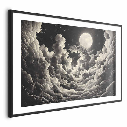 Poster - Moon and Stars Singing Among the Great Clouds Artgeist