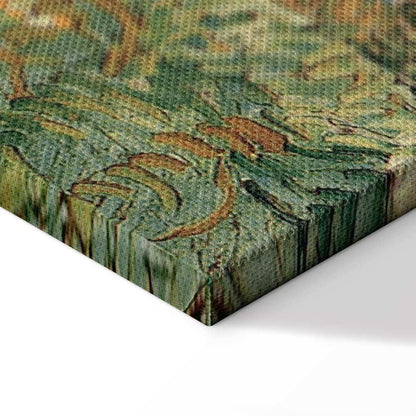 Leinwandbild - Vincent Van Gogh – Field with Wheat Stacks