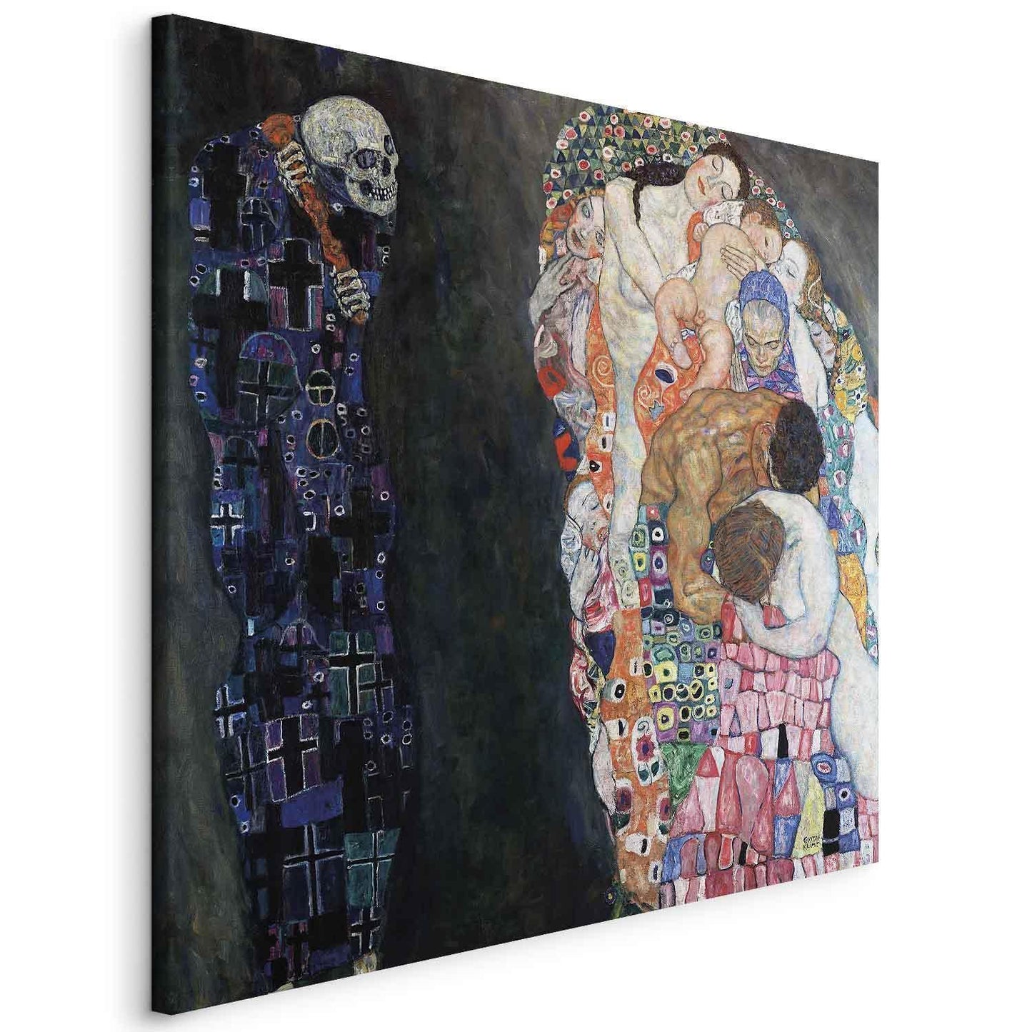 Leinwandbild - Gustav Klimt – Death and Life