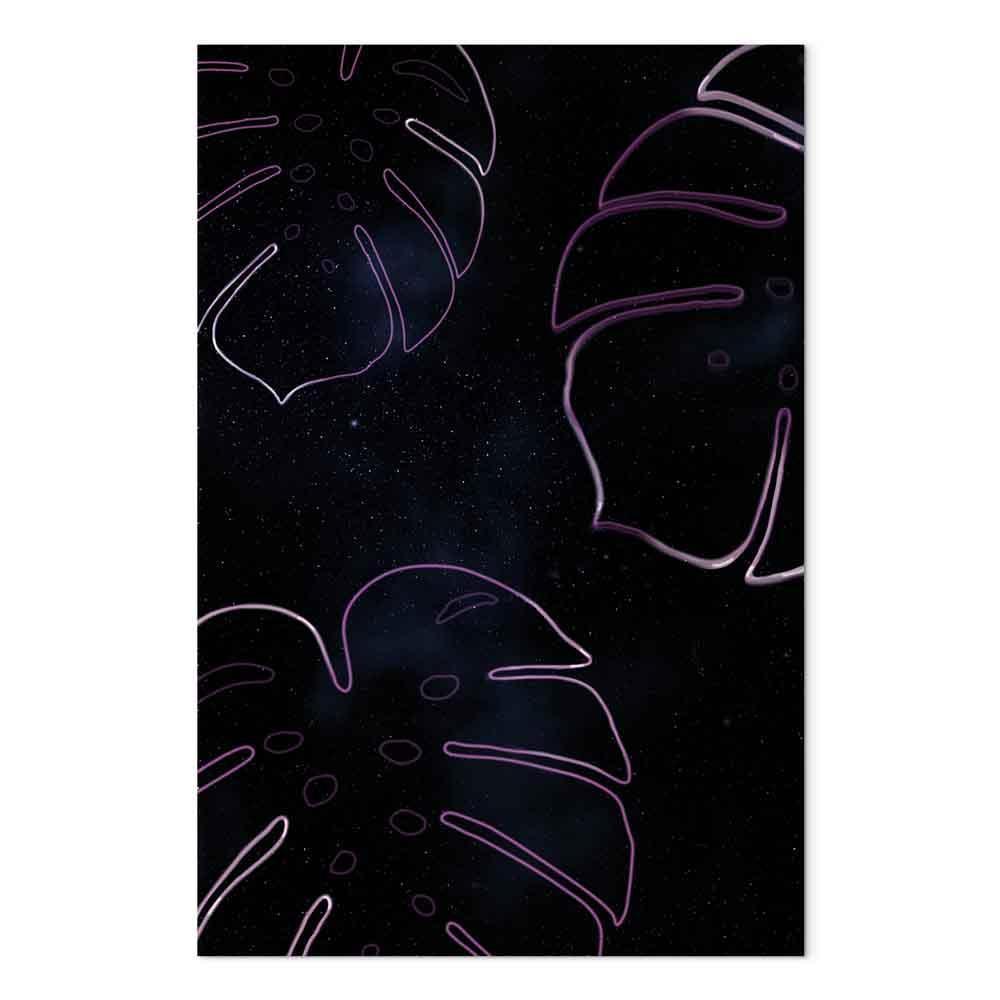 Leinwandbild - Galactic Monstera (1 Part) Vertical