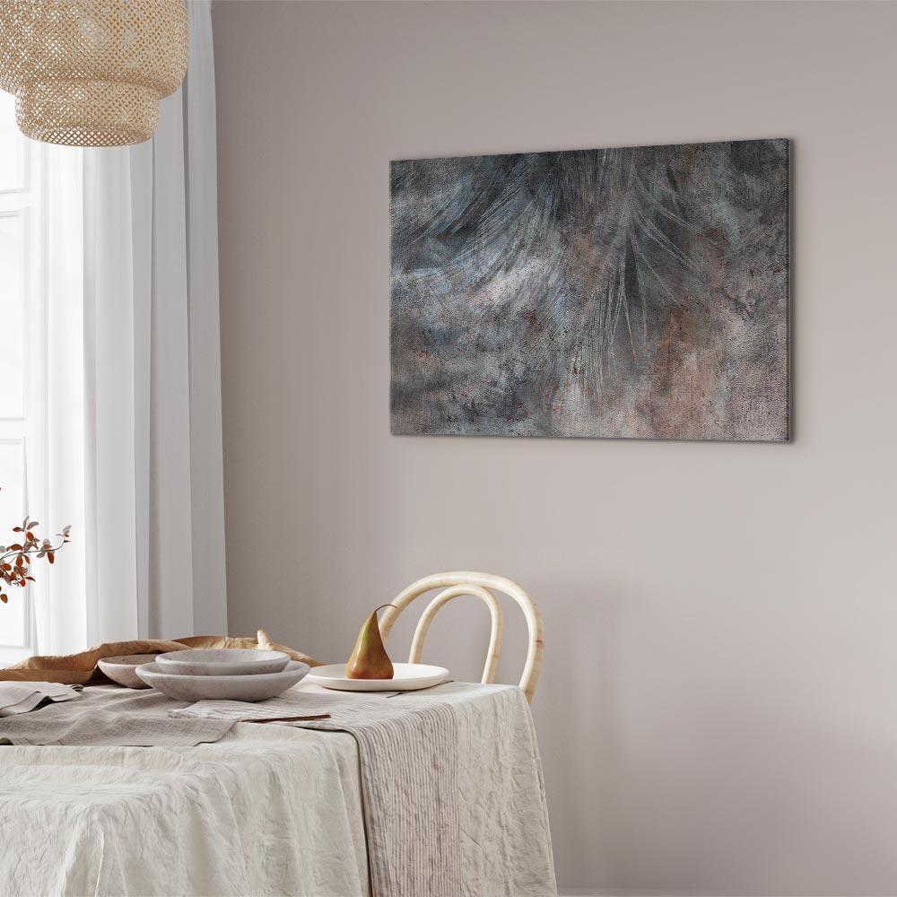 Leinwandbild - Grey Feather (1 Part) Wide