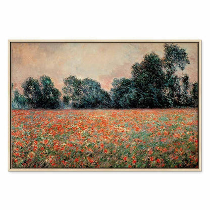 Leinwandbild - Claude Monet – Field with wild Poppies