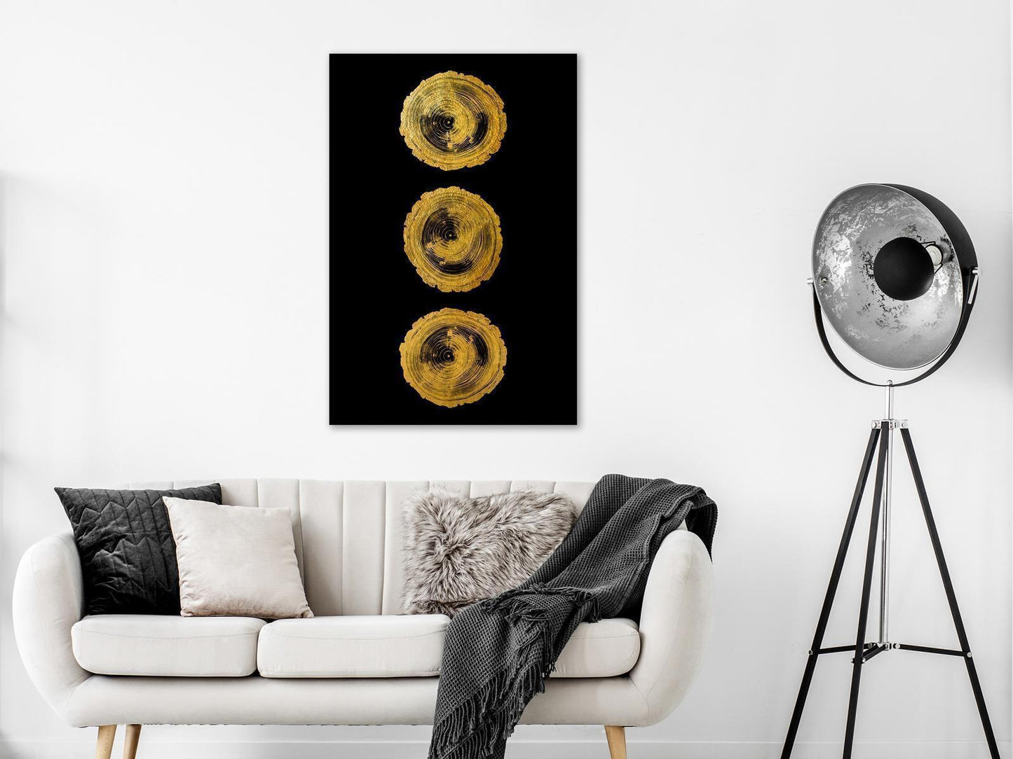 Leinwandbild - Golden Knots (1 Part) Vertical Artgeist