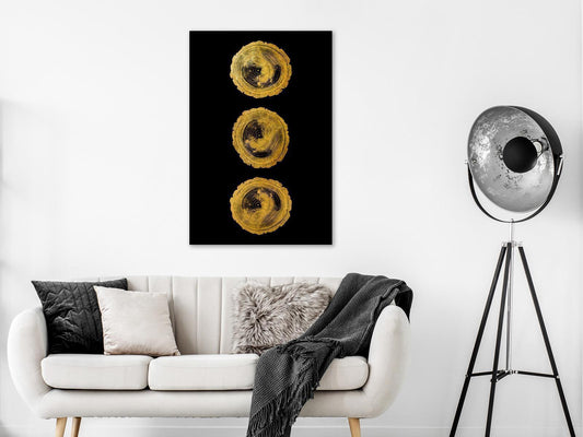 Leinwandbild - Golden Knots (1 Part) Vertical Artgeist