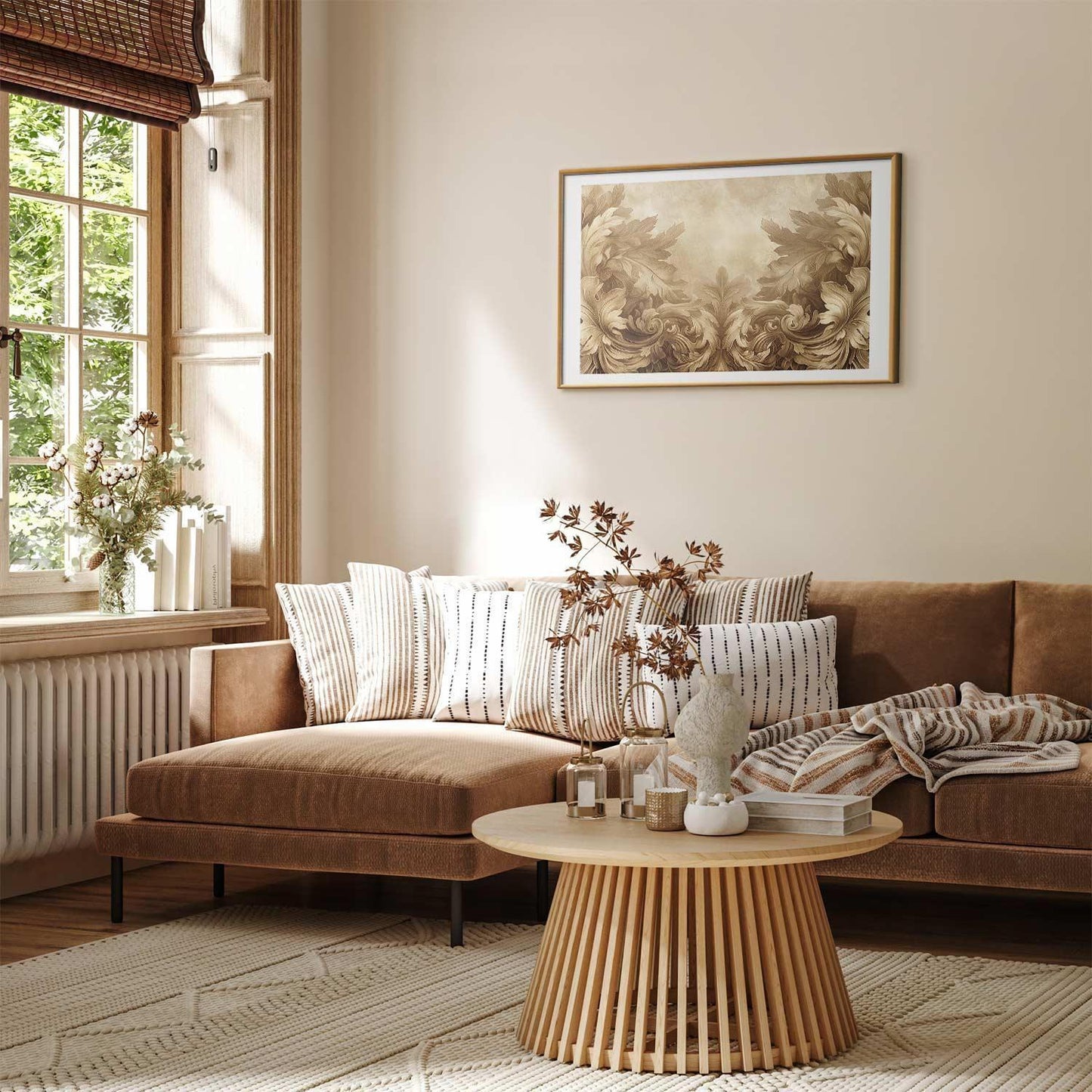 Poster - Carved Ornaments in Sepia Shades