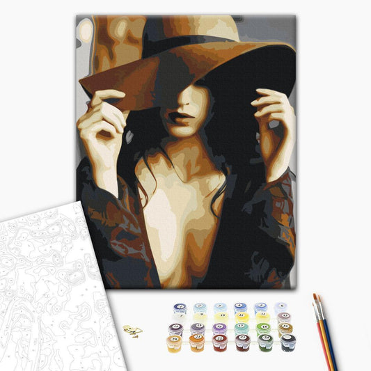 Malen nach Zahlen - Brown Hat