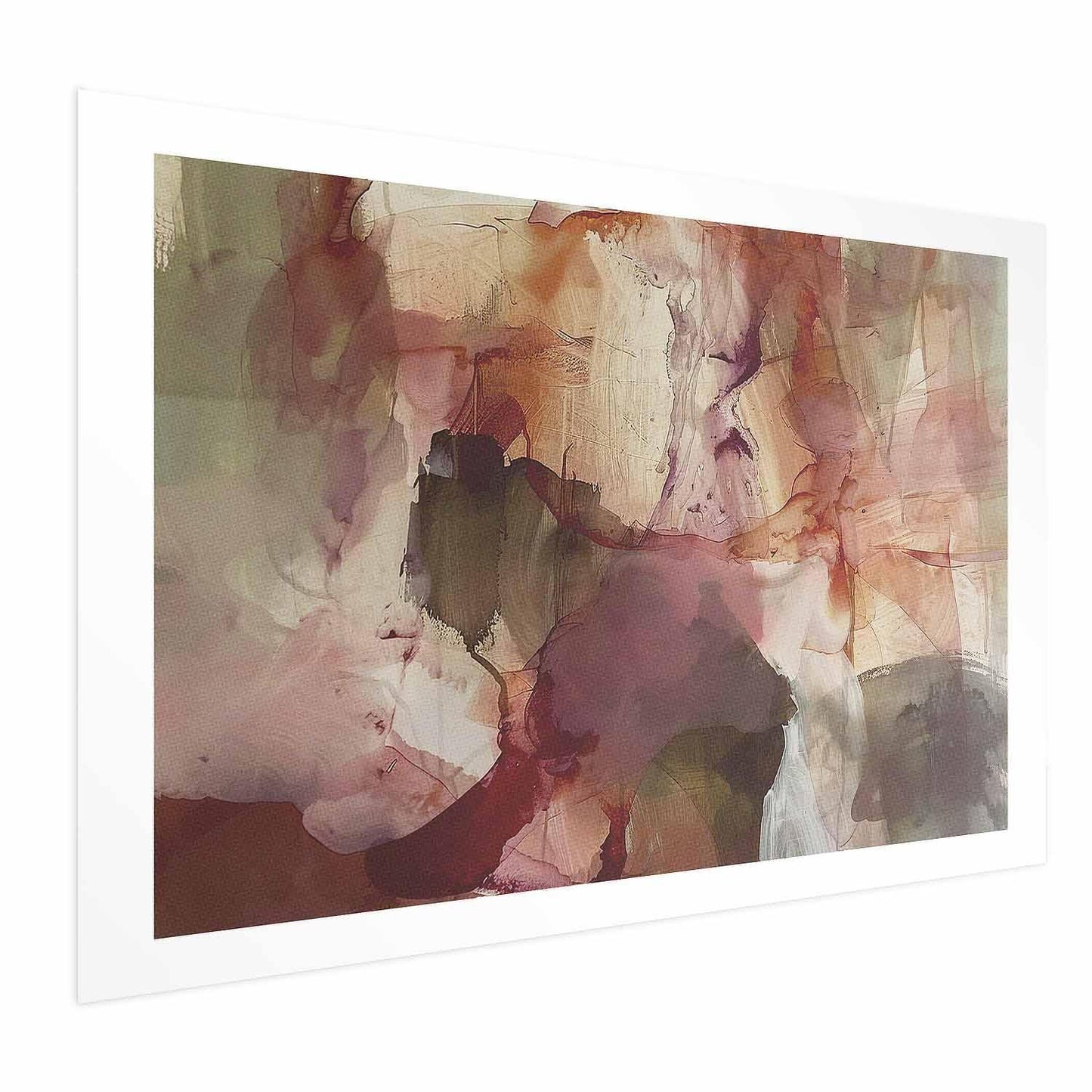 Poster - Spring Composition - glimmers and forms in watercolor technique