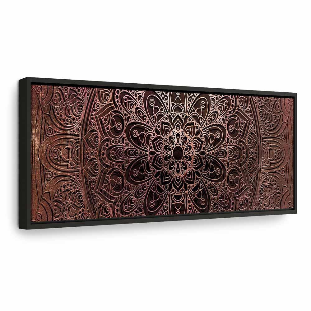 Leinwandbild - Mandala: Amber Silence