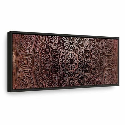 Leinwandbild - Mandala: Amber Silence