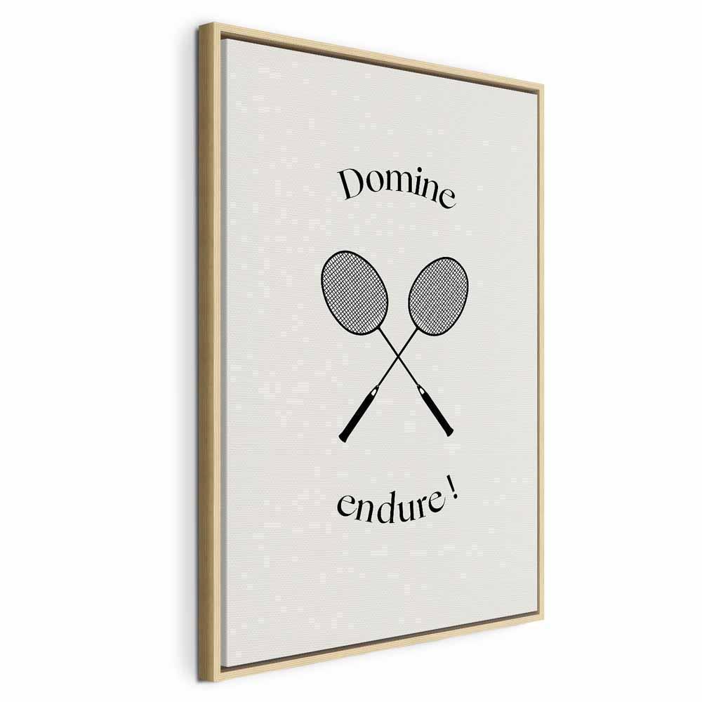 Leinwandbild - Black Badminton Rackets