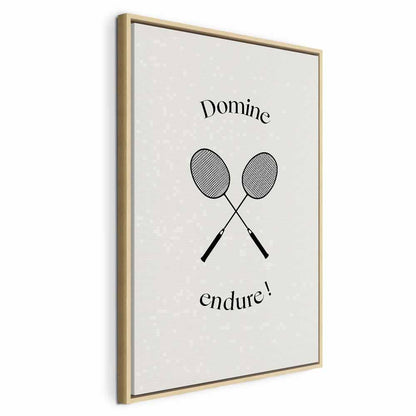 Leinwandbild - Black Badminton Rackets