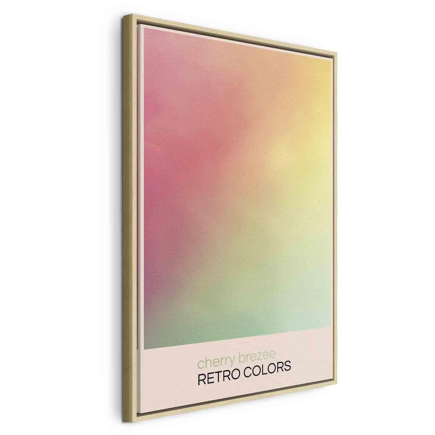 Leinwandbild - Cherry Breeze - Pastel Gradient in Delicate Retro Colors