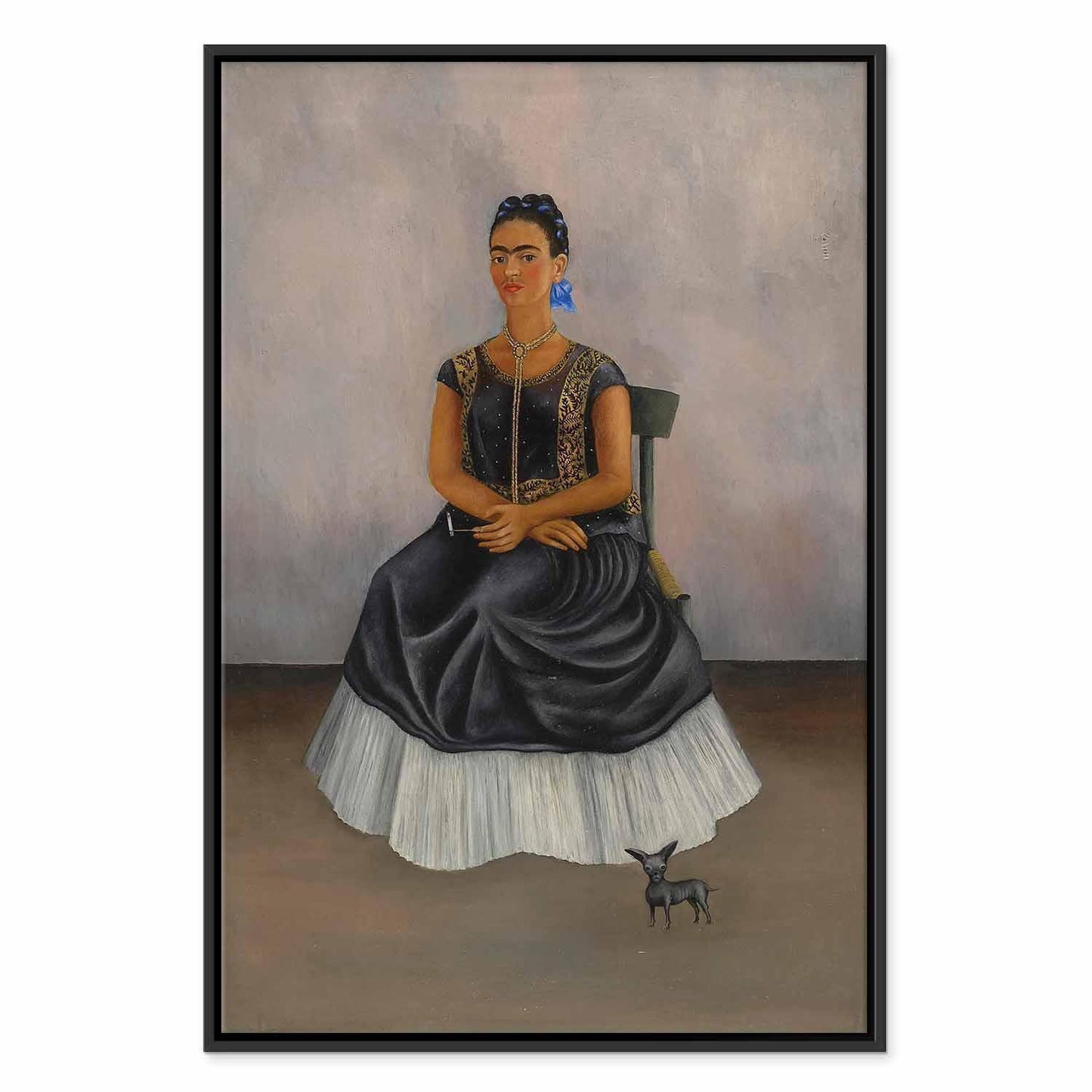 Leinwandbild - Frida Kahlo – Itzcuintli Dog with Me