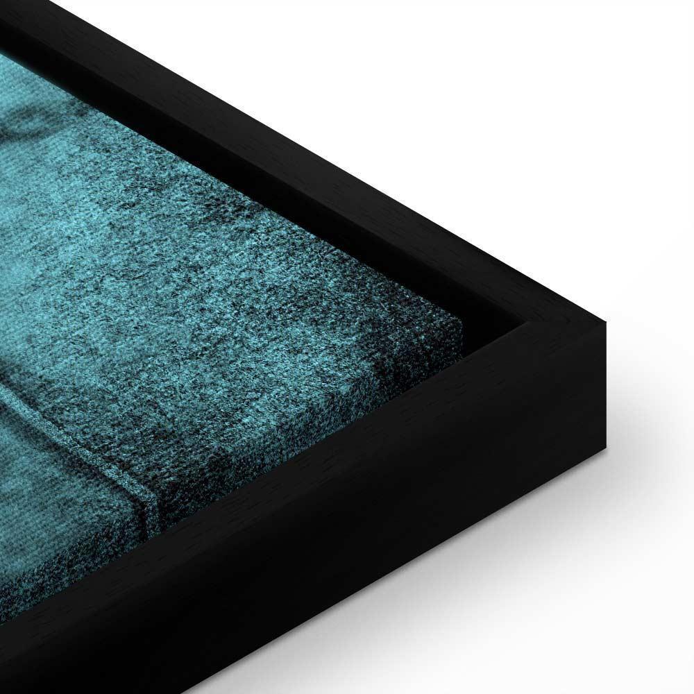 Leinwandbild - Shroud of Turin in Turqoise (1 Part) Vertical