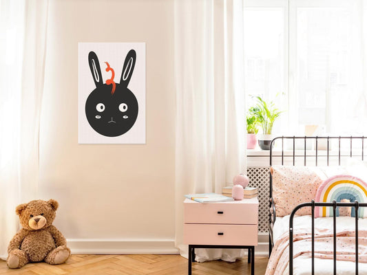 Leinwandbild - Rabbit Sees Everything (1 Part) Vertical Artgeist