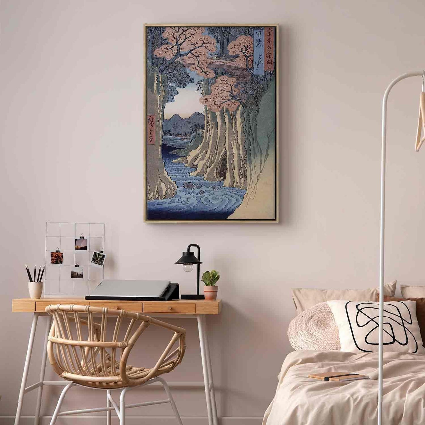 Leinwandbild - Utagawa Hiroshige – The monkey bridge in the Kai province