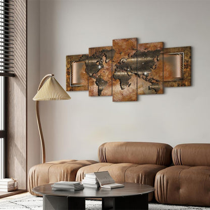 Leinwandbild - Steel Map