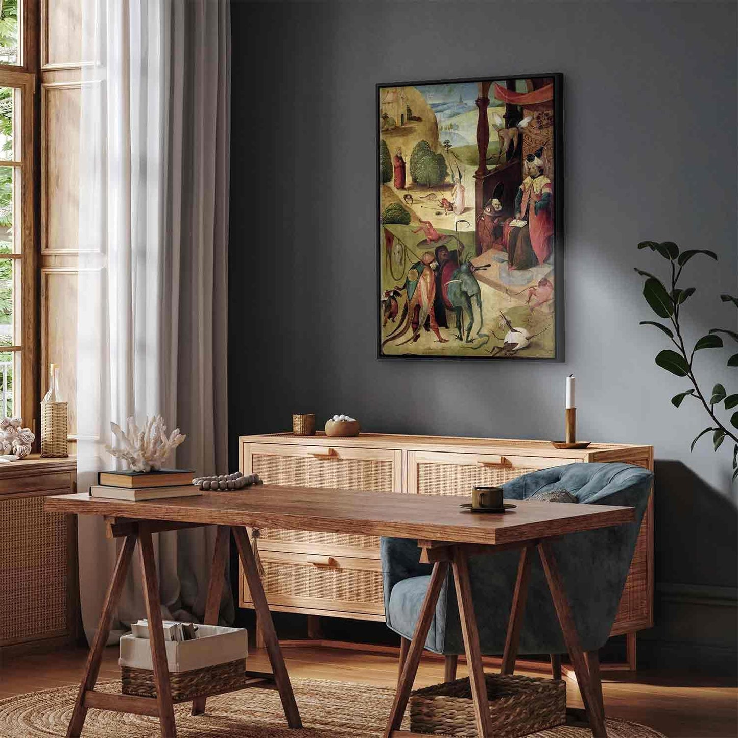 Leinwandbild - Hieronymus Bosch – St James and the Magician