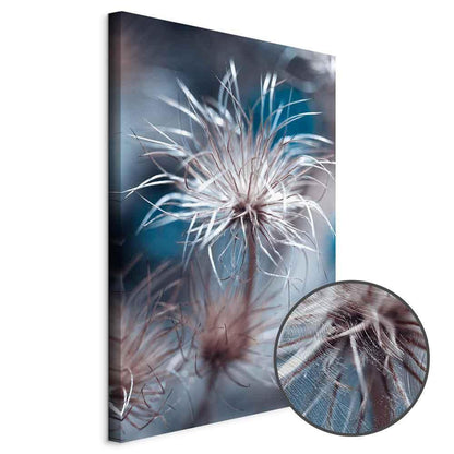 Leinwandbild - Plant in Blues (1 Part) Vertical