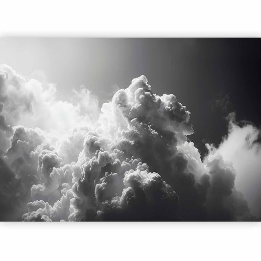 Fototapete - Extraordinary Phenomenon: The Sun Illuminating Dark Clouds Artgeist