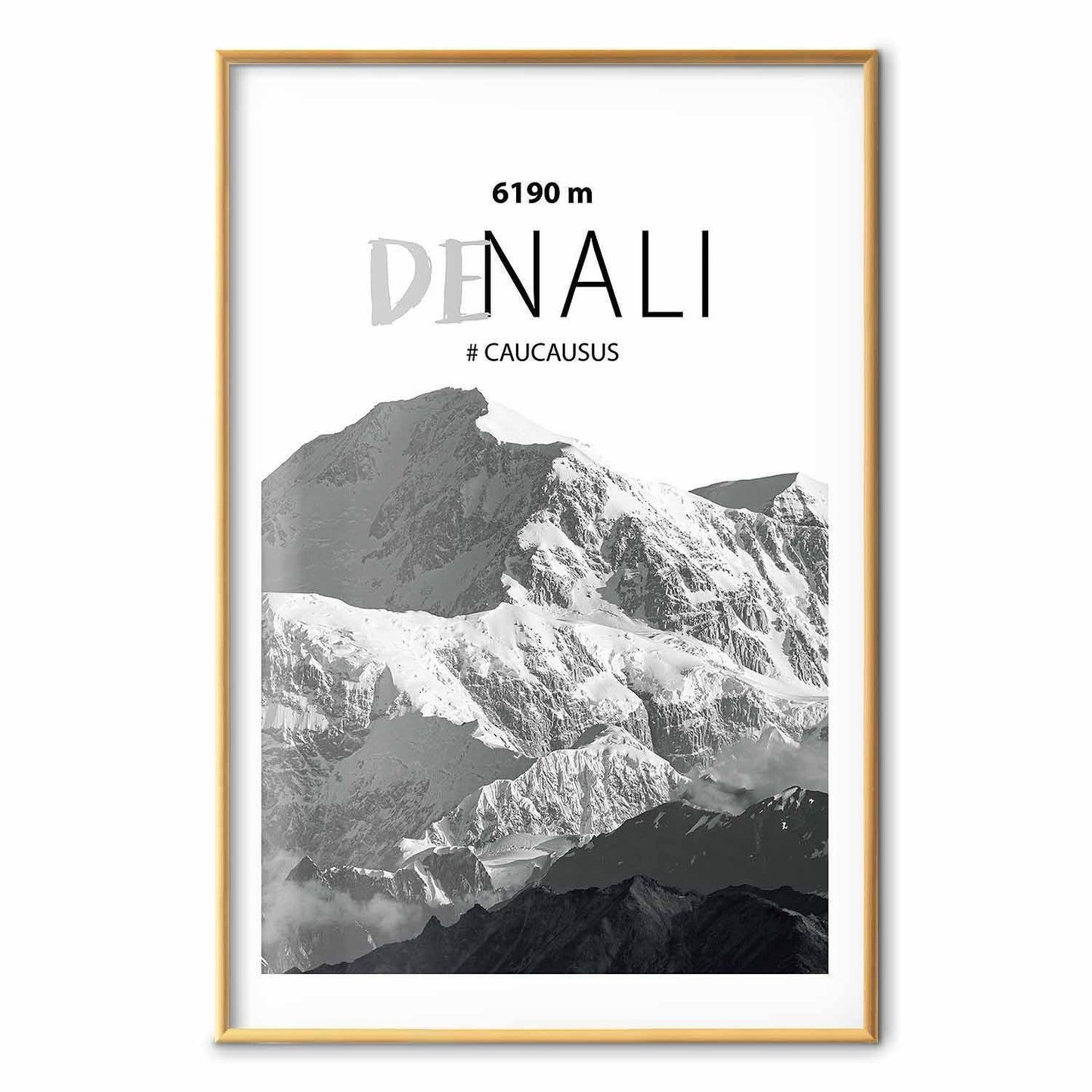 Poster - Majestic mountain peak Denali mountain crown mountain landscape