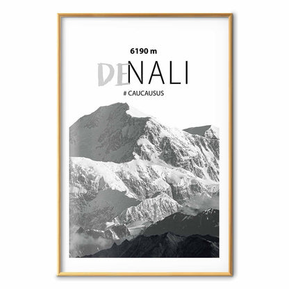 Poster - Majestic mountain peak Denali mountain crown mountain landscape