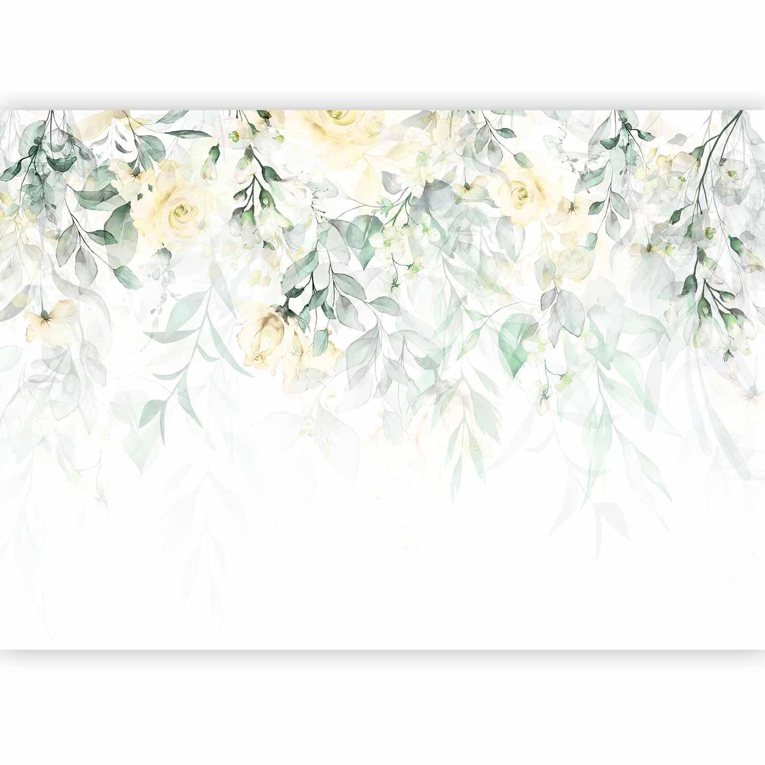 Wanddeko „Rosenwasserfall“ – Romantisches Blumenmotiv für stilvolle Wände sawelt.eu