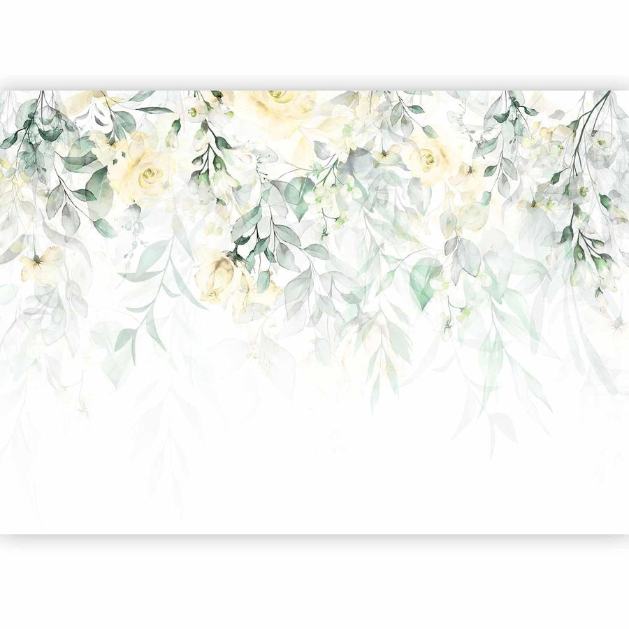Wanddeko „Rosenwasserfall“ – Romantisches Blumenmotiv für stilvolle Wände sawelt.eu