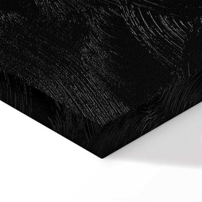 Leinwandbild - Red Lips (1-part) - Black Background with English Text