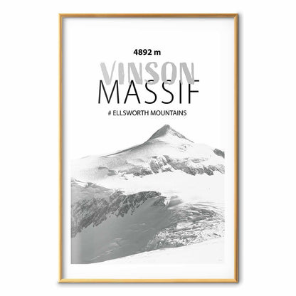 Poster - The majestic Vinson Massif mountain peak, crown of mountains, mountain landscape