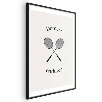 Poster - Summer Games - Badminton Rackets on a White Background Artgeist