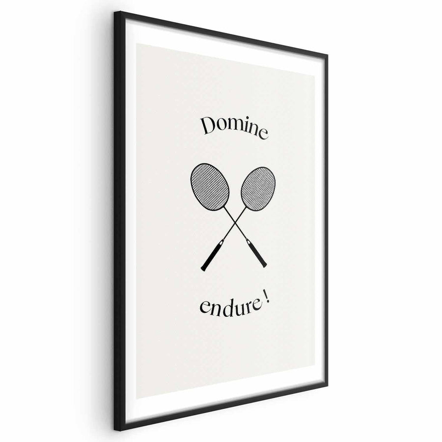 Poster - Summer Games - Badminton Rackets on a White Background Artgeist