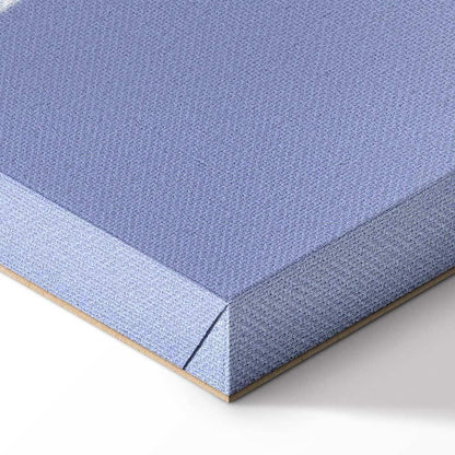 Leinwandbild - Lines and Symmetry - Expressive White Grid on a Blue Background