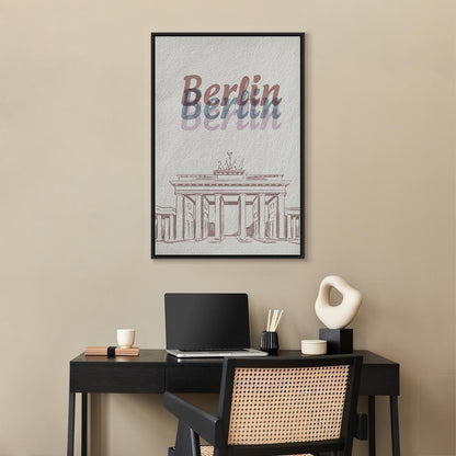 Leinwandbild - Berlin in Watercolours (1 Part) Vertical