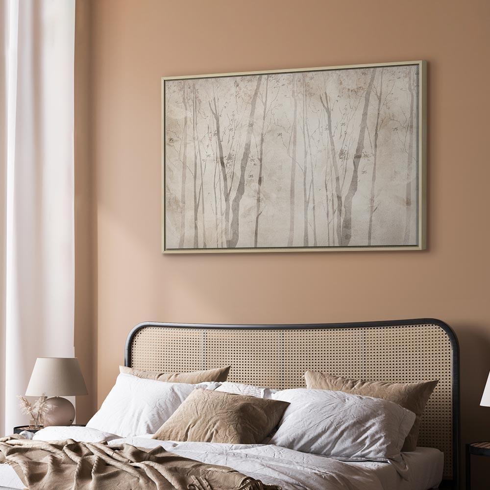 Leinwandbild - Beige Forest of Thoughts (1 Part) Wide