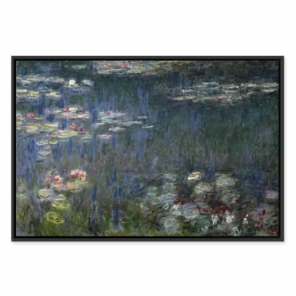 Leinwandbild - Claude Monet – Waterlilies: Green Reflections