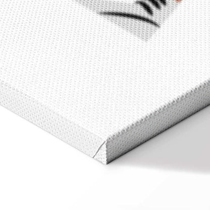 Leinwandbild - Female Golfer With the Eiffel Tower in the Background - Illustration