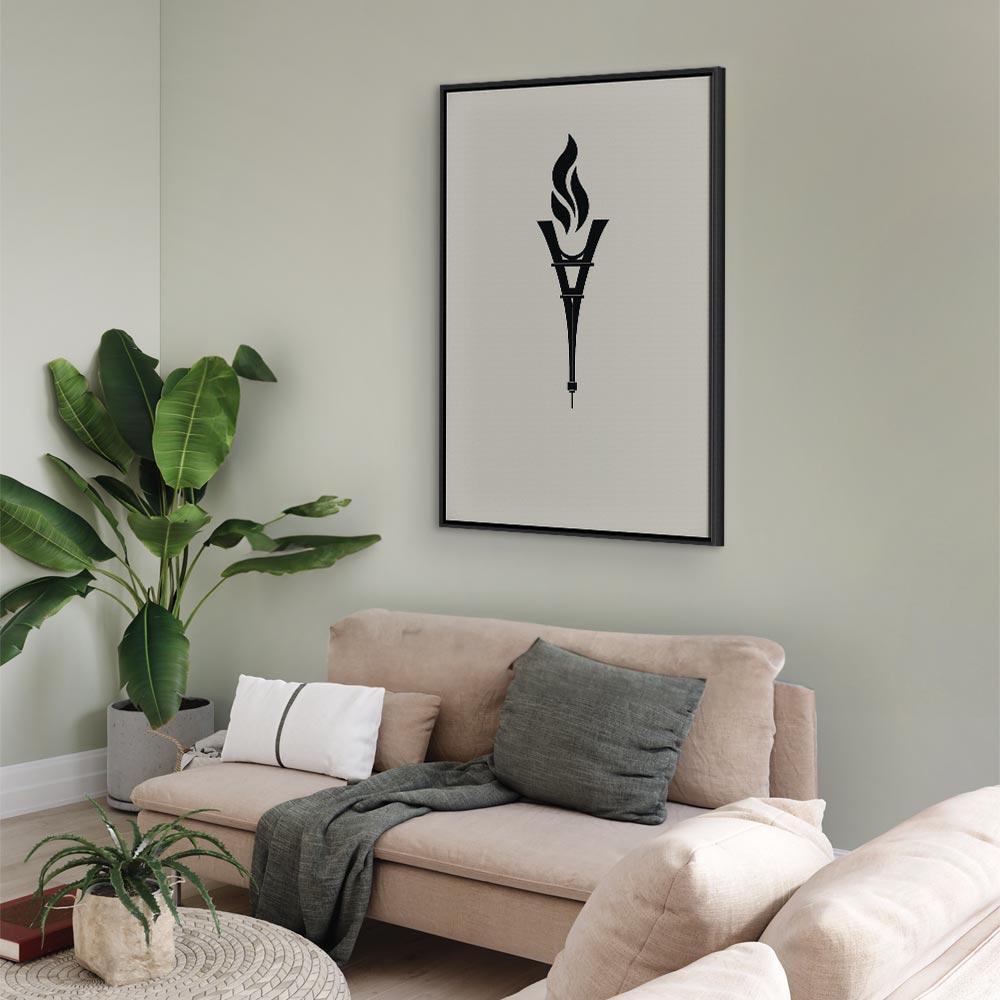 Leinwandbild - Torch Shaped Like an Inverted Eiffel Tower