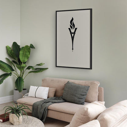 Leinwandbild - Torch Shaped Like an Inverted Eiffel Tower